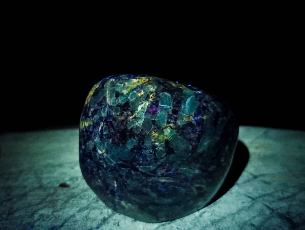 Polished Emerald Mica 'Mutokolite' Standing Free Forms x 3 From Mutoko, Zimbabwe