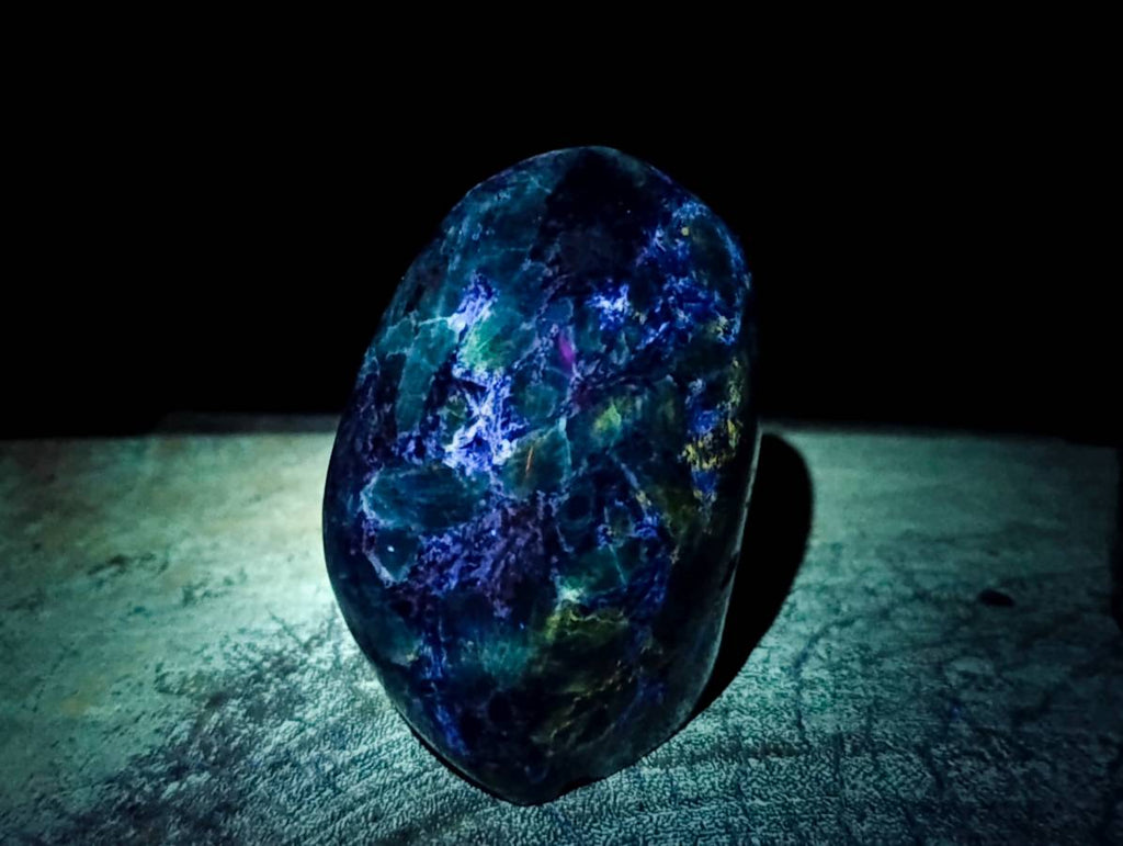 Polished Emerald Mica 'Mutokolite' Standing Free Forms x 3 From Mutoko, Zimbabwe