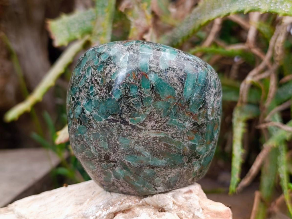 Polished Emerald Mica 'Mutokolite' Standing Free Forms x 3 From Mutoko, Zimbabwe