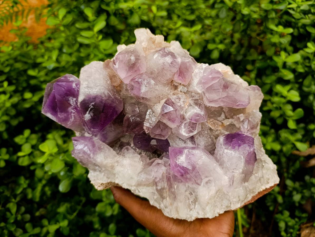 Natural XL Jacaranda Amethyst Quartz Crystal Cluster x 1 From Mumbwa, Zambia