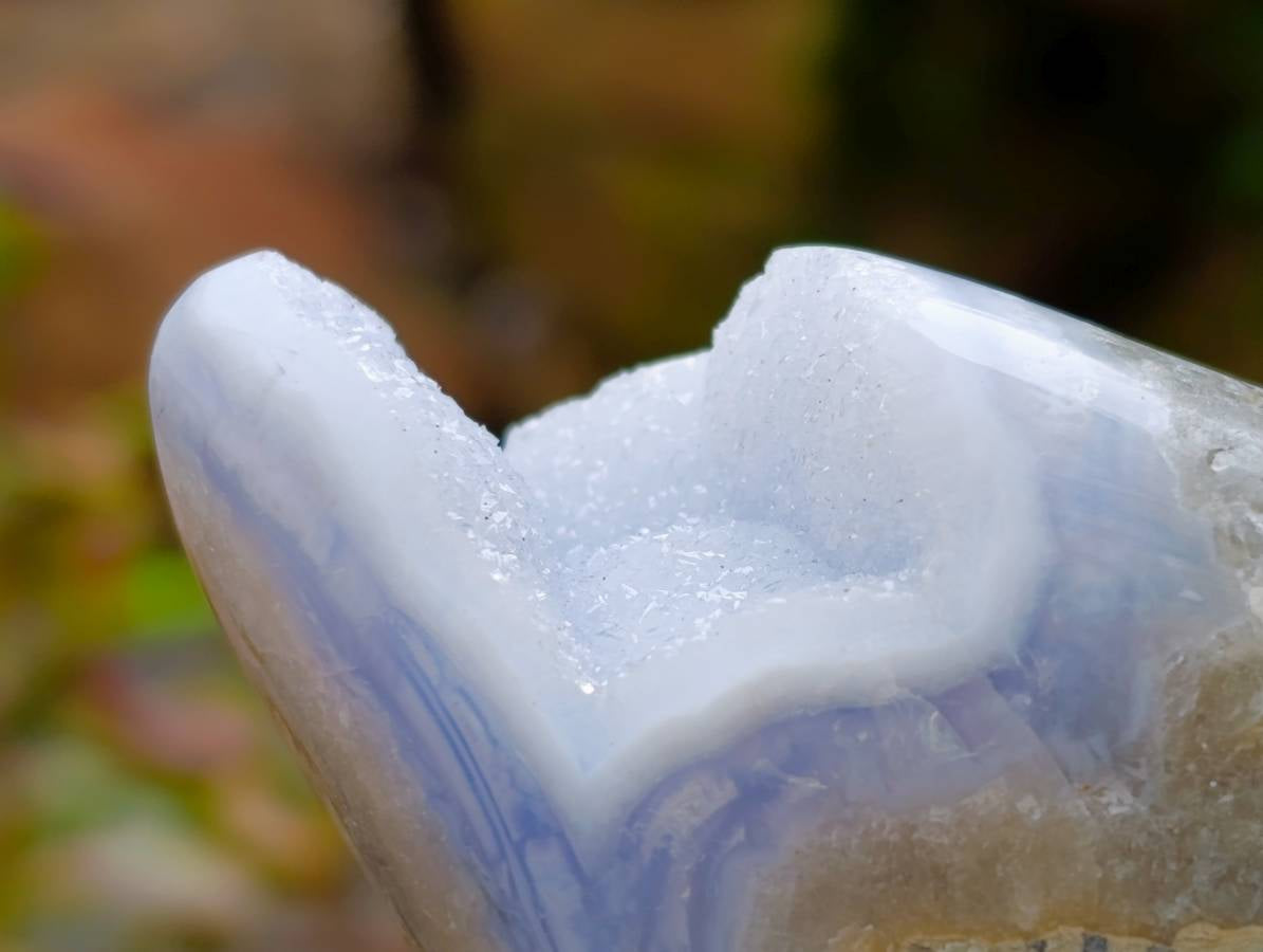 Polished Blue Lace Agate Free Forms x 3 From Nsanje, Malawi