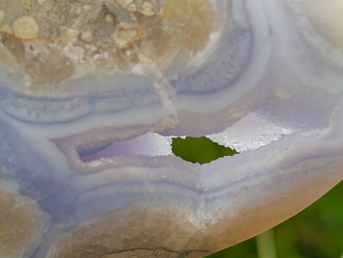 Polished Blue Lace Agate Free Forms x 3 From Nsanje, Malawi