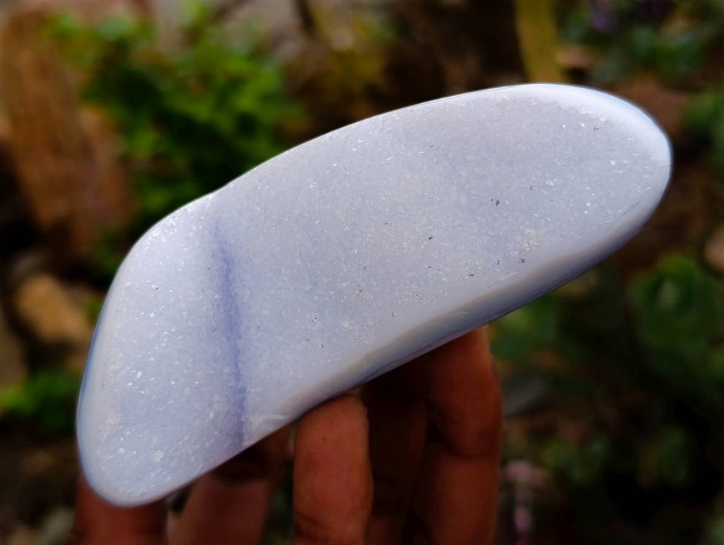 Polished Blue Lace Agate Free Forms x 3 From Nsanje, Malawi