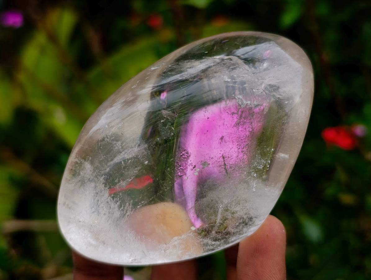 Polished Clear Quartz Galets With Inclusions x 6 From Madagascar