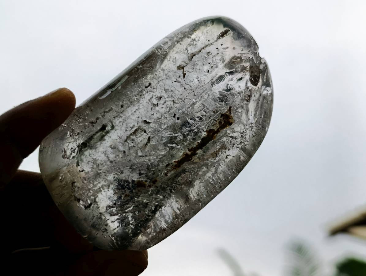 Polished Clear Quartz Galets With Inclusions x 6 From Madagascar