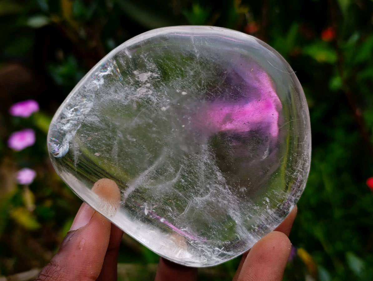 Polished Clear Quartz Galets With Inclusions x 6 From Madagascar