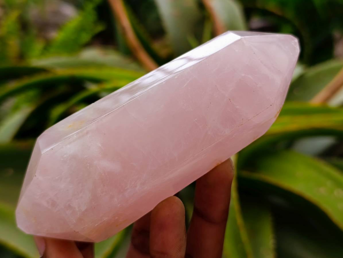 Polished Double Terminated Rose Quartz Crystals x 6 From Madagascar
