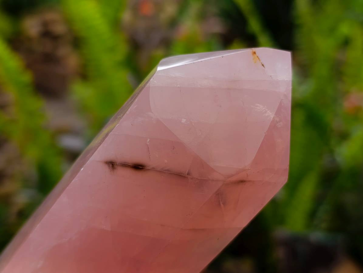 Polished Double Terminated Rose Quartz Crystals x 6 From Madagascar - Toprock Gemstones and Minerals 
