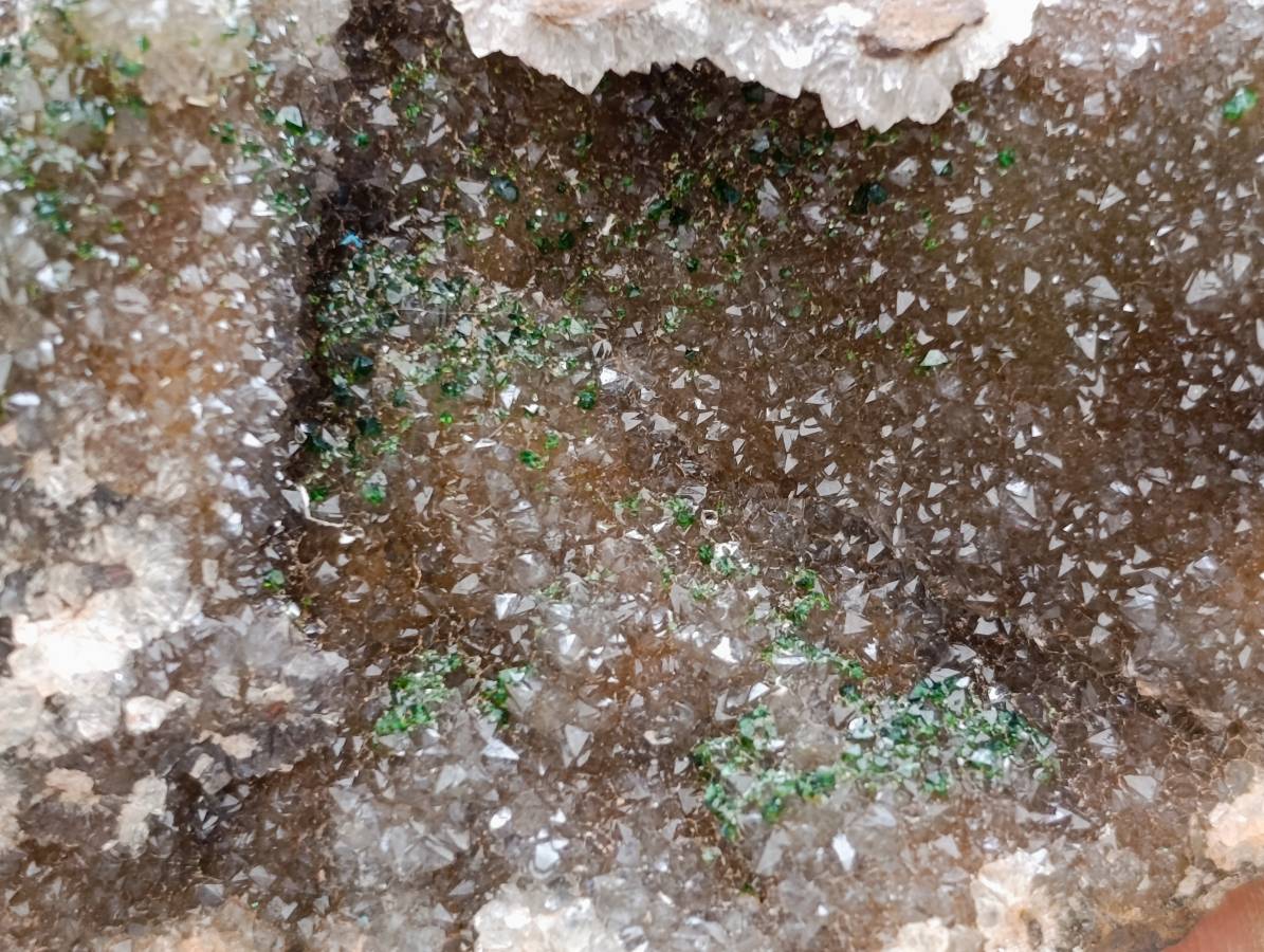 Natural Drusy Hemimorphite, Libethenite and Malachite On Dolomite Specimens x 4 From Shituru Mine, Congo