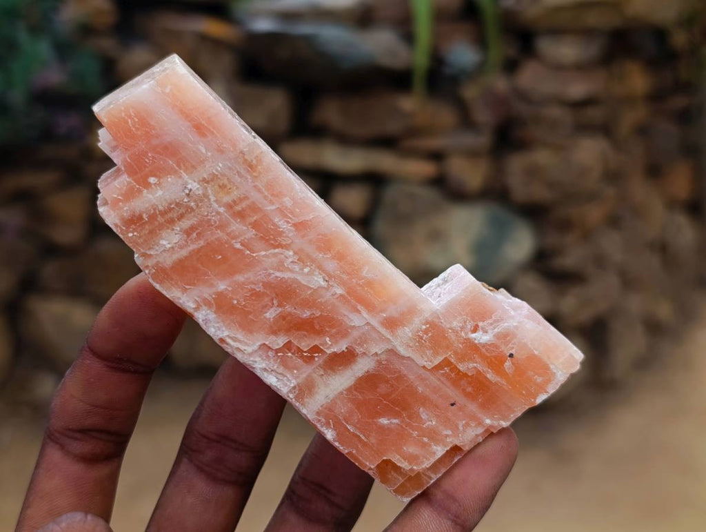 Natural Sunset Orange Calcite Specimens x 24 From Spitzkop, Namibia