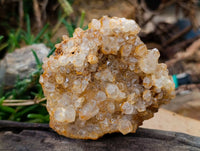 Natural Limonite Quartz Clusters x 6 From Solwezi, Zambia