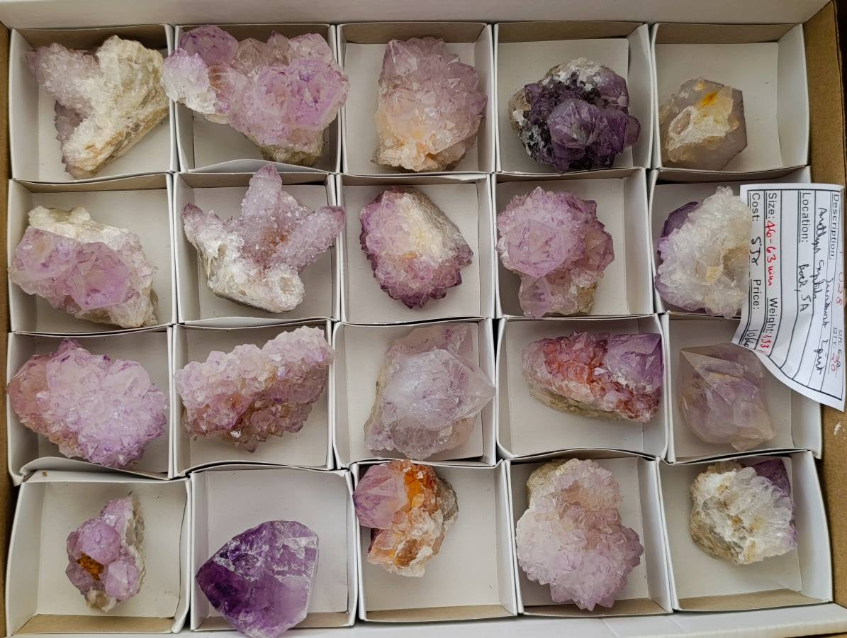 Natural Sunburst Amethyst Spirit Clusters x 20 From Boekenhouthoek, South Africa