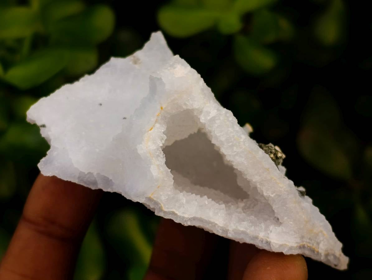 Natural Etched Blue Chalcedony Geodes x 12 From Nsanje, Malawi