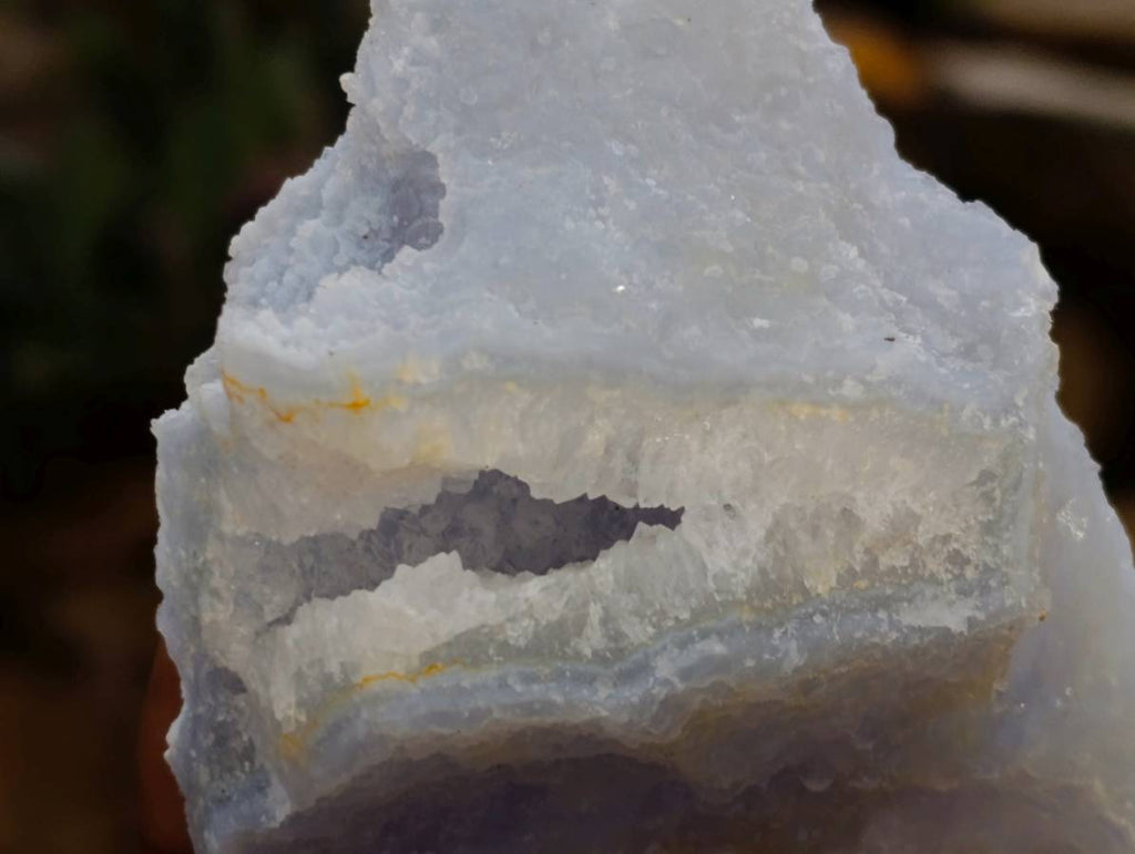 Natural Etched Blue Chalcedony Geodes x 12 From Nsanje, Malawi