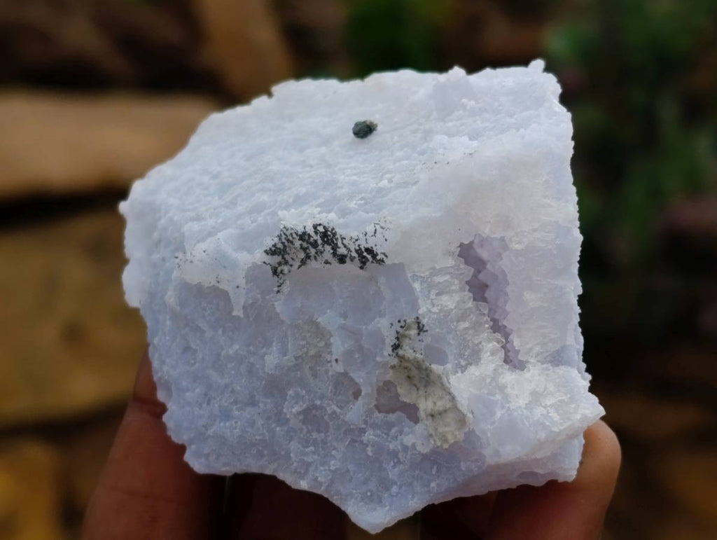 Natural Etched Blue Chalcedony Geodes x 12 From Nsanje, Malawi