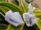 Natural Etched Blue Chalcedony Geodes x 12 From Nsanje, Malawi