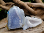 Natural Etched Blue Chalcedony Geodes x 12 From Nsanje, Malawi