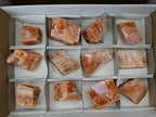 Natural Sunset Orange Calcite Specimens x 12 From Spitzkop, Namibia