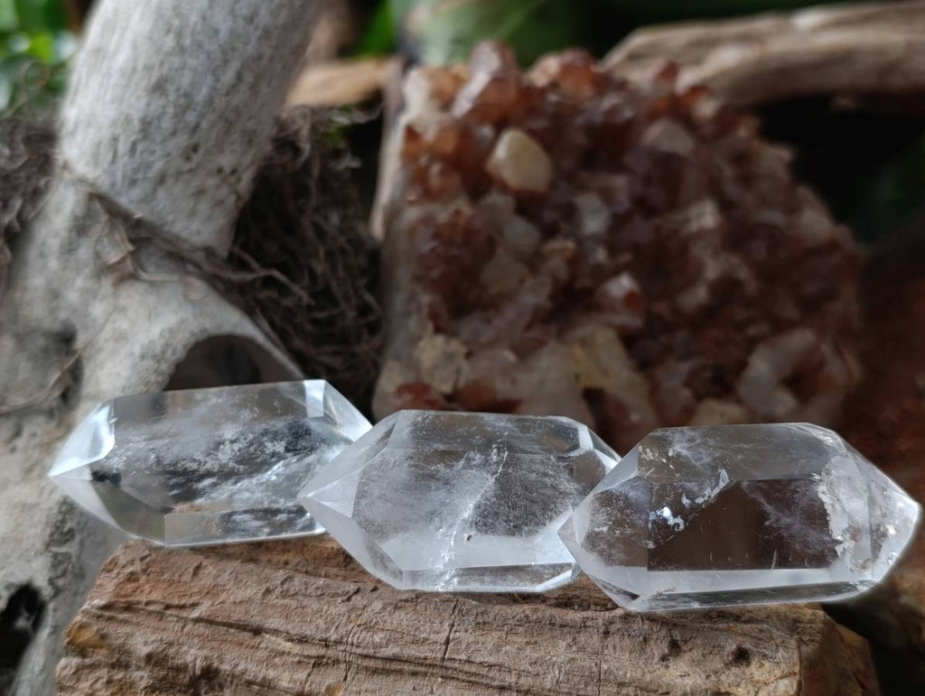 Polished Double Terminated Clear Quartz Crystals x 20 From Madagascar