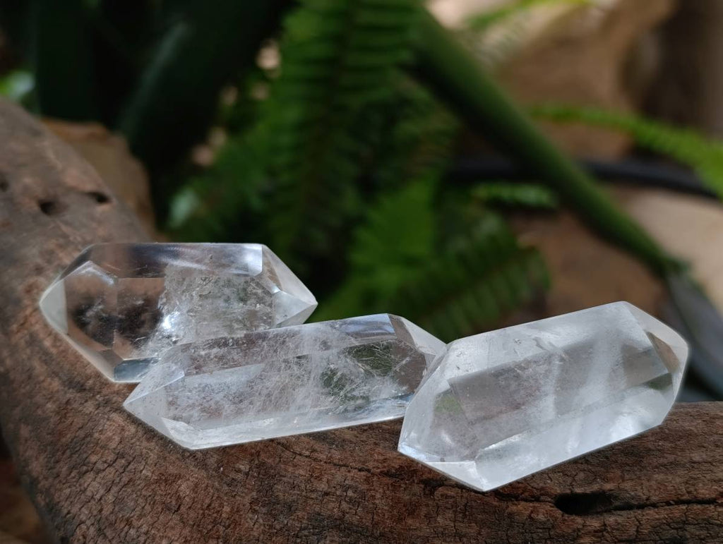 Polished Double Terminated Clear Quartz Crystals x 20 From Madagascar
