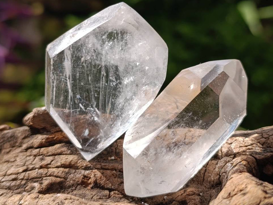 Polished Double Terminated Clear Quartz Crystals x 20 From Madagascar