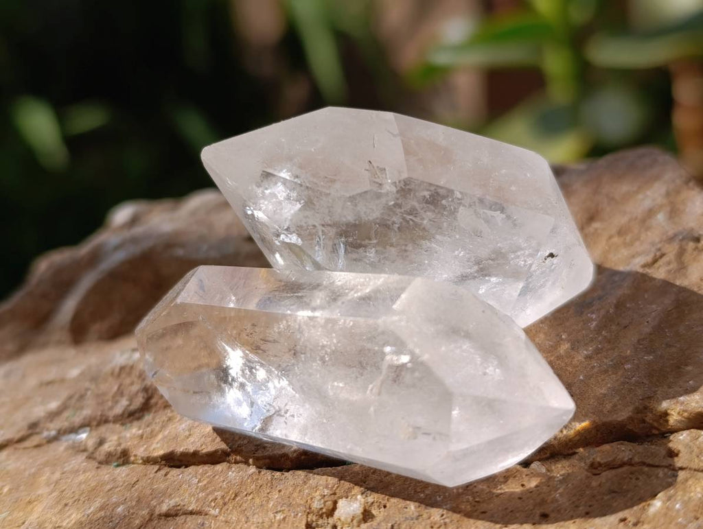 Polished Double Terminated Clear Quartz Crystals x 20 From Madagascar