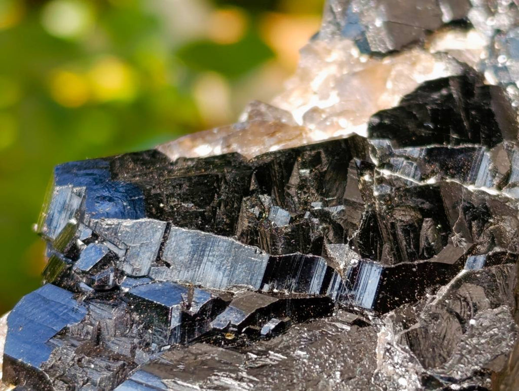 Natural Schorl Black Tourmaline With Smokey Quartz x 6 From Erongo, Namibia