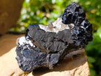 Natural Schorl Black Tourmaline With Smokey Quartz x 6 From Erongo, Namibia