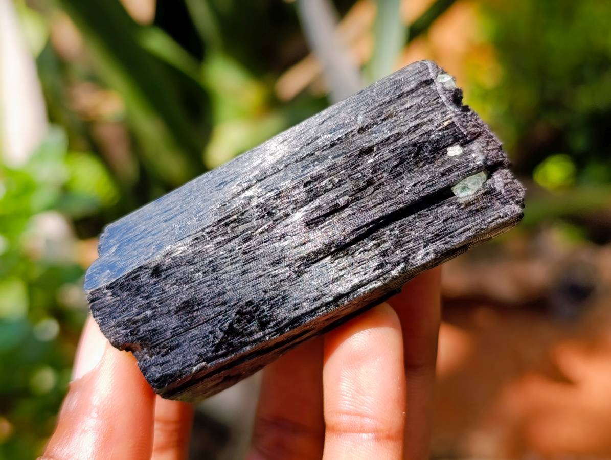 Natural Schorl Black Tourmaline With Smokey Quartz x 6 From Erongo, Namibia