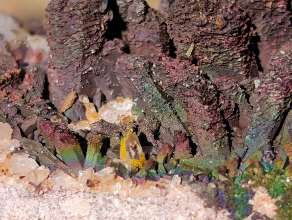 Natural White Quartz And Blacknite Quartz Clusters x 2 From Madagascar