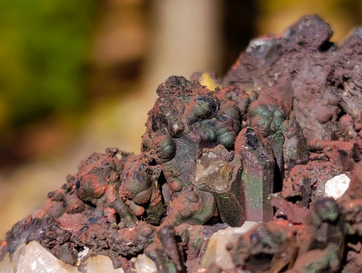 Natural White Quartz And Blacknite Quartz Clusters x 2 From Madagascar