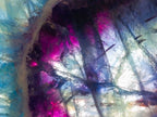 Polished On One Side Watermelon Fluorite Slices x 3 From Uis, Namibia