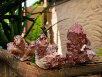 Natural Red Hematoid Quartz Clusters x 5 From Karoi, Zimbabwe