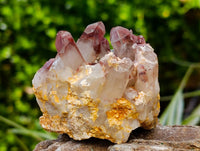 Natural Red Hematoid Quartz Clusters x 5 From Karoi, Zimbabwe