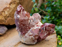 Natural Red Hematoid Quartz Clusters x 5 From Karoi, Zimbabwe
