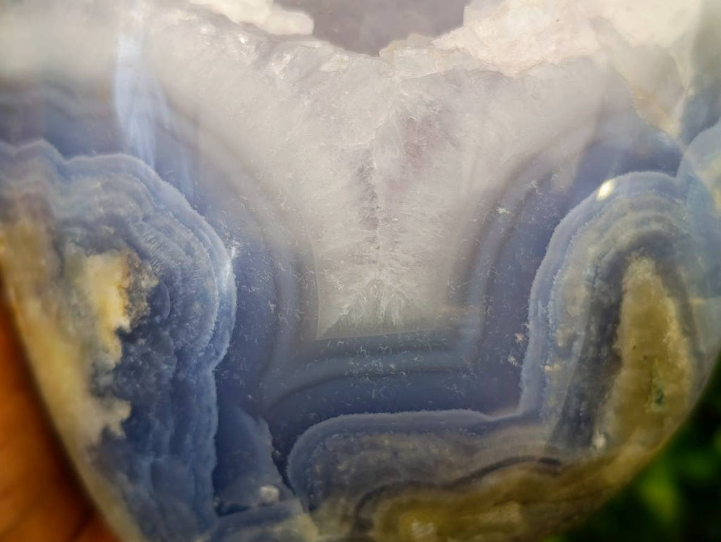 Polished XL Blue Lace Agate Standing Free Form x 1 From Nsanje, Malawi