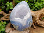 Polished XL Blue Lace Agate Standing Free Form x 1 From Nsanje, Malawi