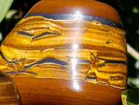 Polished Golden Tiger's Eye Tumbled Free Forms x 3 From Prieska, South Africa