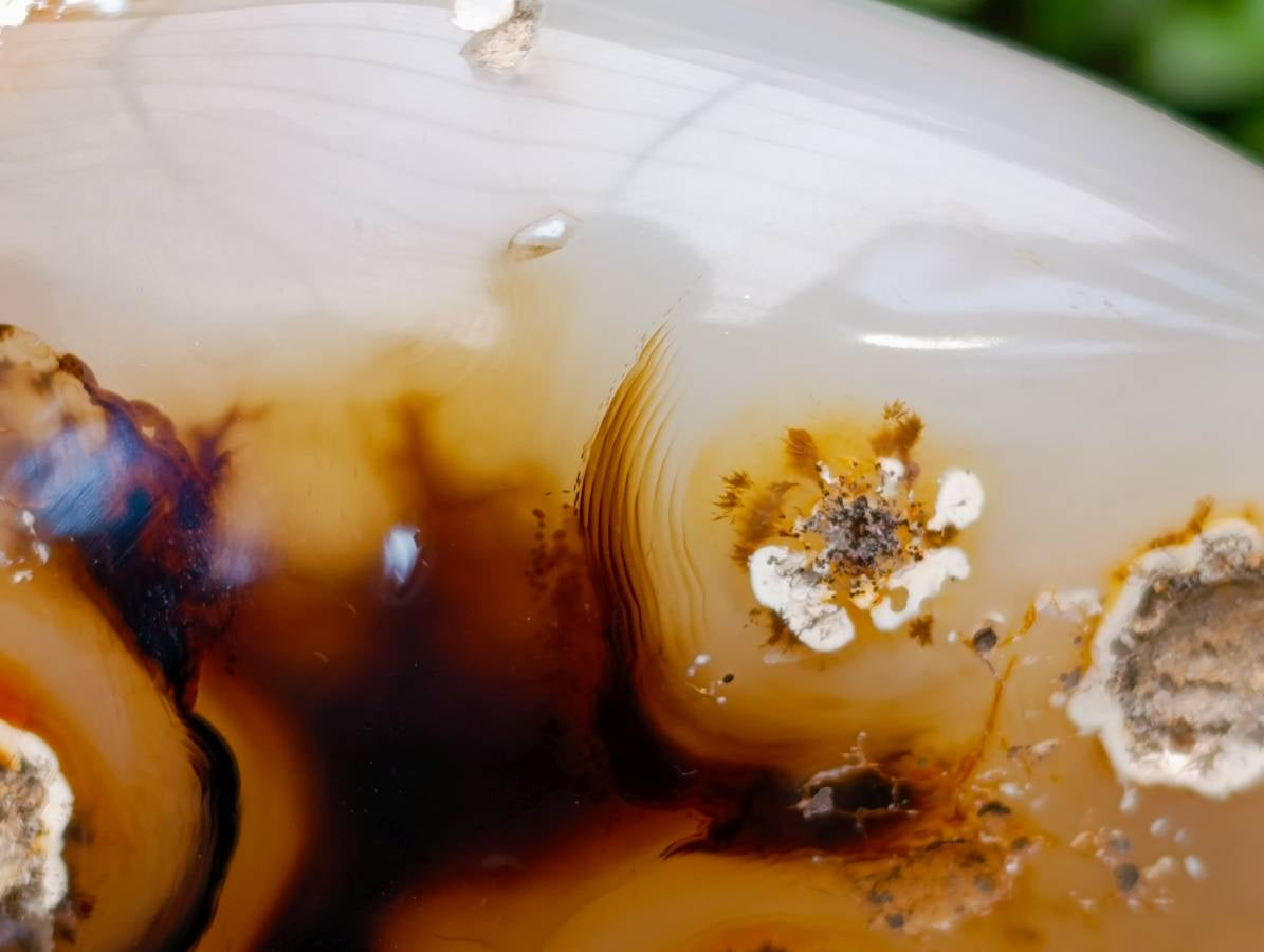 Polished Dendritic Agate Standing Free Forms x 2 From Moralambo, Madagascar