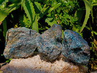 Natural Cobbed Blue Apatite Specimens x 20 From Madagascar