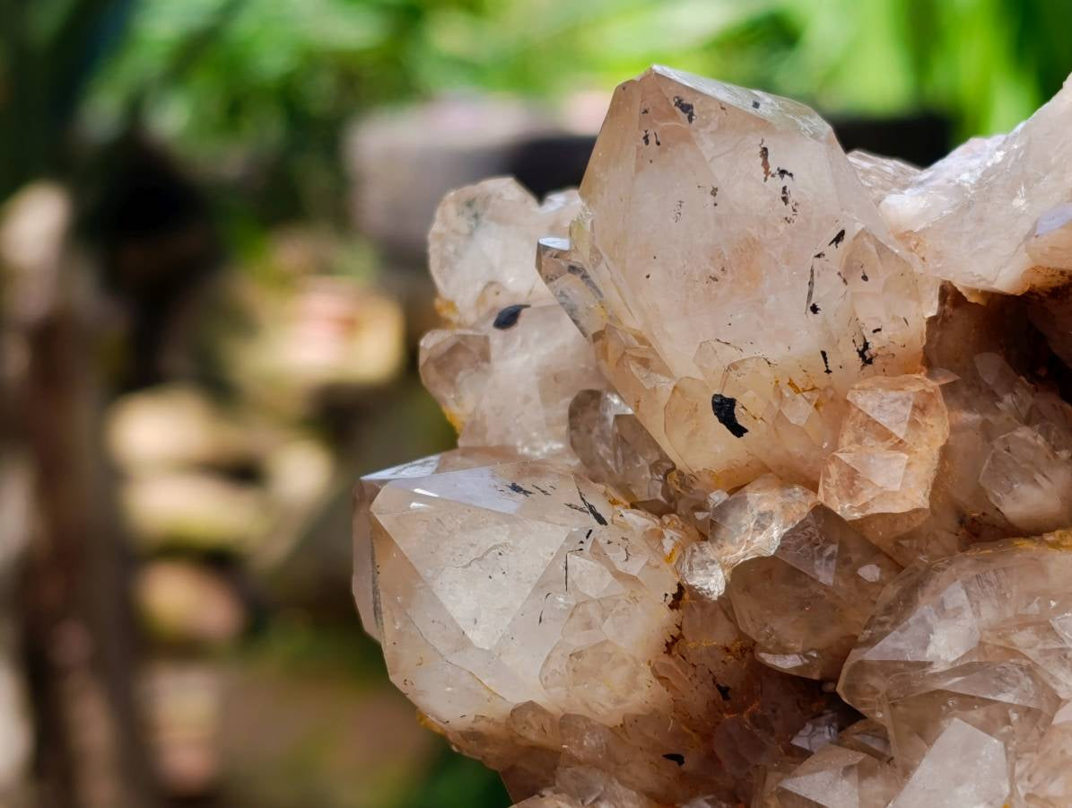 Natural Smokey Phantom Quartz Cluster x 1 From Luena, Congo