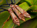 Hand Made Picture Stone Copper Wire Wrapped Stone Pendants -Sold Per Item- From Southern Africa/South Africa