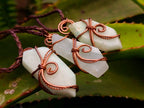Hand Made Smithsonite Copper Wire Wrapped Stone Pendants -Sold Per Item- From Congo - Toprock Gemstones and Minerals 