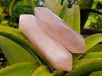 Polished Double Terminated Rose Quartz Crystals x 6 From Madagascar - Toprock Gemstones and Minerals 