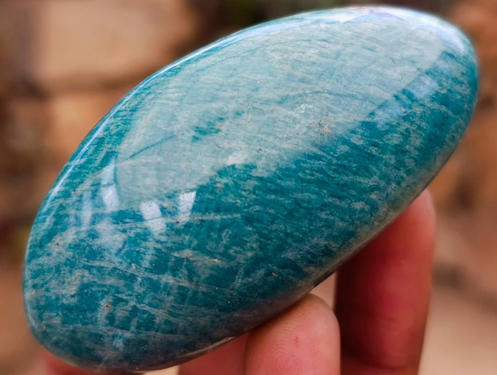 Polished Amazonite Galets x 12 From Madagascar