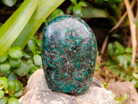 Polished Emerald Mica 'Mutokolite' Standing Free Forms x 4 From Mutoko, Zimbabwe