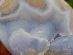 Polished Blue Lace Agate Standing Free Forms x 3 From Nsanje, Malawi