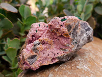Natural Salrose Cobaltion Dolomite With Malachite Specimens x 6 From Kakanda, Congo