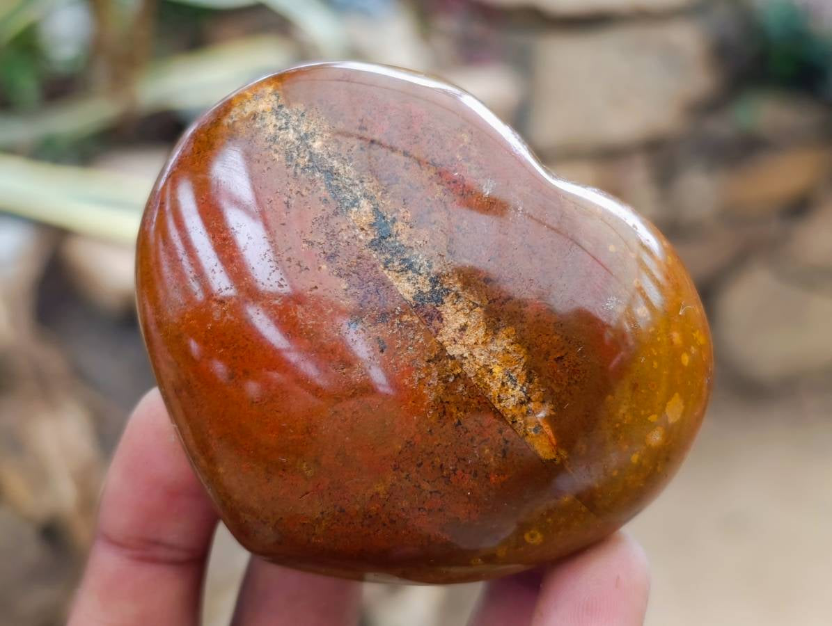 Polished Red Flame Jasper Standing Free Form x 6 From Madagascar