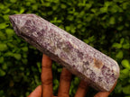 Polished Lepidolite Points x 3 From Madagascar